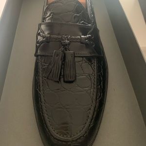 Men’s Italian leather slip on dress shoes